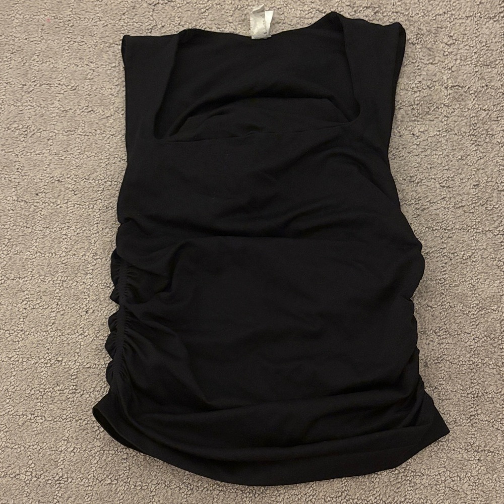 Elegant Black Square neck Top